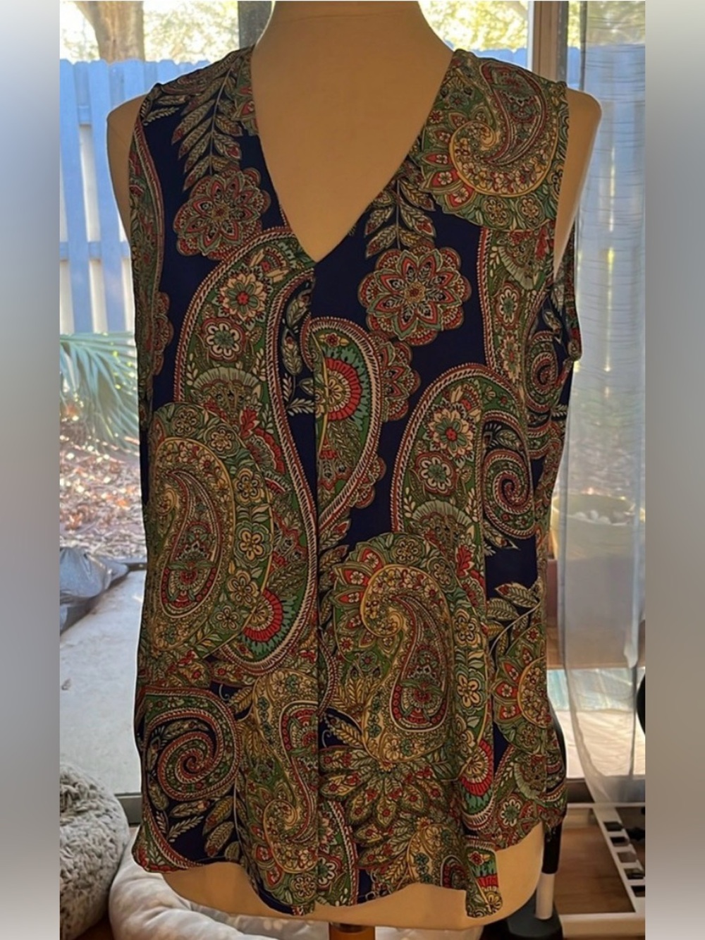 Rose & Olive Paisley Top